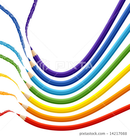 Background with colored pencils. Vector conceptual illustration. Background with colored pencils. Vector conceptual illustration. 14217088