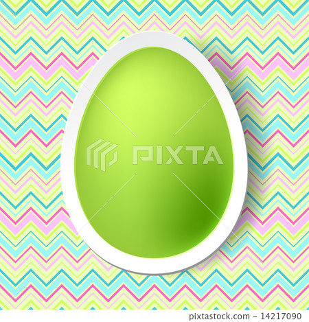 Happy Easter greeting card with eggs. 14217090