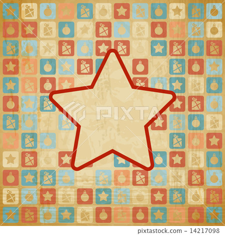 Vector vintage Christmas background in retro style. 14217098