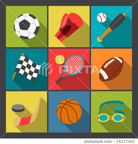 Sport icons set in flat design style Sport icons set in flat design style 14217162