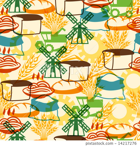 Seamless pattern with agricultural objects Seamless pattern with agricultural objects 14217276