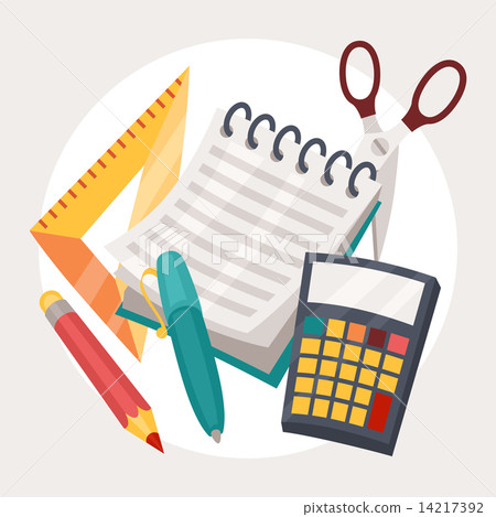 Education illustration design of school supplies icon. Education illustration design of school supplies icon. 14217392