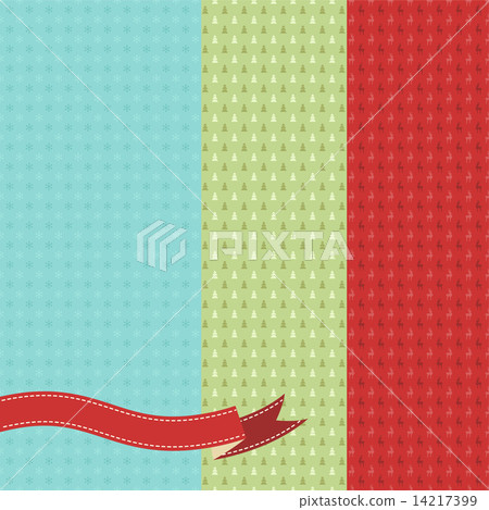 Set of 3 Vector Christmas and New Year seamless patterns. 14217399