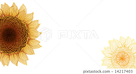 Yellow sunflowers. Vector flower element for design. Yellow sunflowers. Vector flower element for design. 14217403