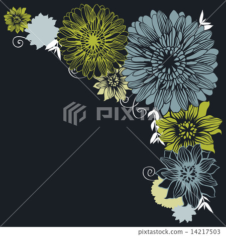 Floral background with hand draun flowers. Vector illustration. Floral background with hand draun flowers. Vector illustration. 14217503