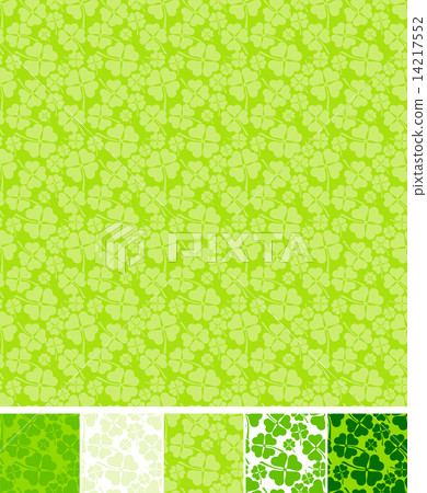 Collection of clover patterns, for Saint Patrick Day. 14217552