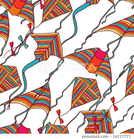 Vector kites for your design. Seamless pattern. Vector kites for your design. Seamless pattern. 14217771