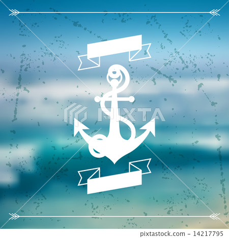 Design postcard with marine label and symbol 14217795