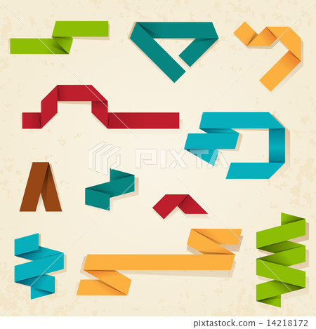 Retro paper banners and ribbons. Retro paper banners and ribbons. 14218172