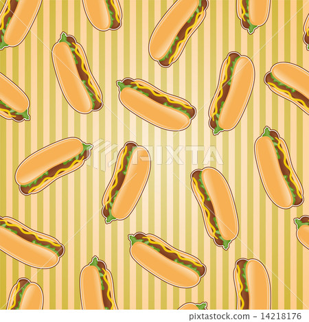 Fast food seamless pattern background. Fast food seamless pattern background. 14218176