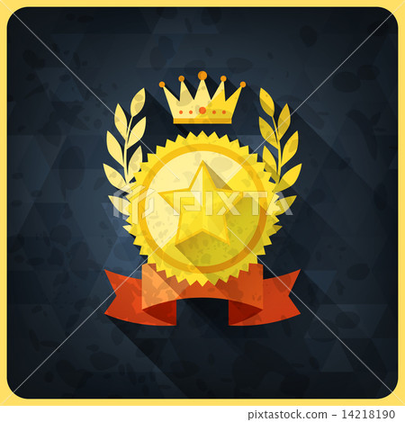 Grunge background with trophies and awards. 14218190