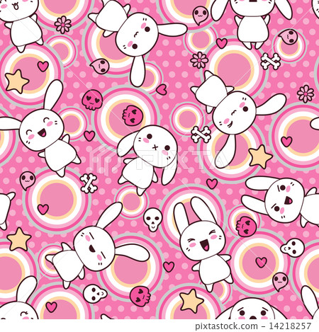 Seamless pattern with doodle. Vector kawaii illustration. 14218257
