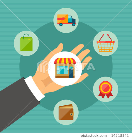 Internet shopping concept illustration Internet shopping concept illustration 14218341