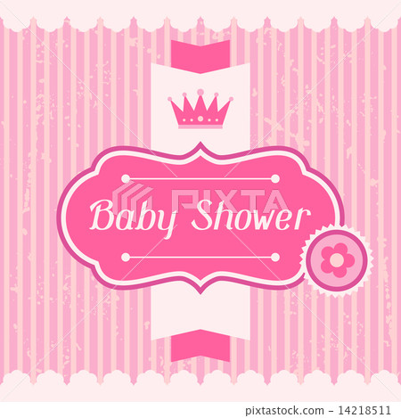 Girl baby shower invitation card. 14218511