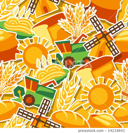 Seamless pattern with agricultural objects Seamless pattern with agricultural objects 14218641