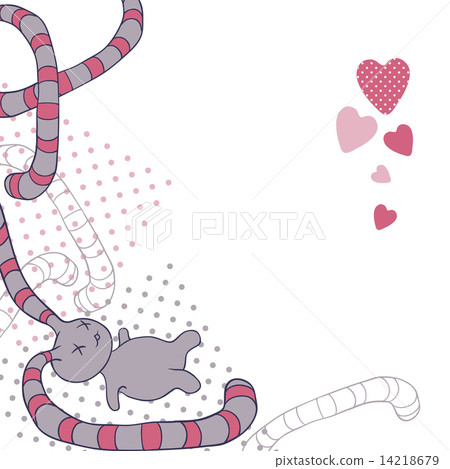 Funny background with doodle. Vector kawaii illustration. Funny background with doodle. Vector kawaii illustration. 14218679