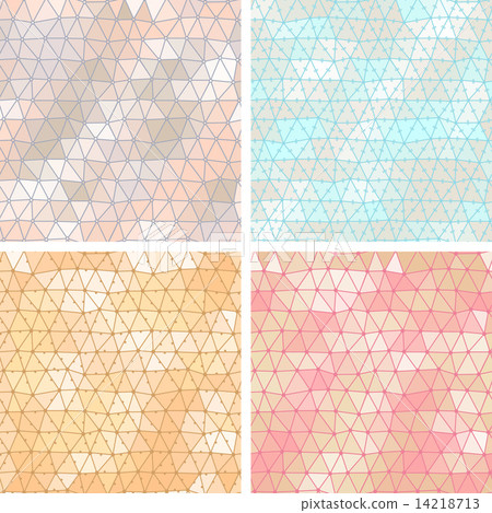 Old lace background, set of 4 seamless pattern. 14218713