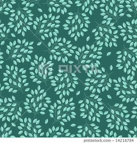 Natural seamless pattern with branches of leaves 14218784