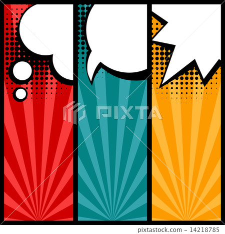 Set of speech bubbles in pop art style Set of speech bubbles in pop art style 14218785