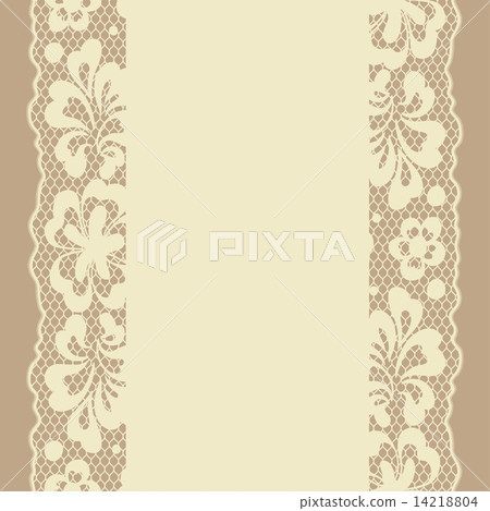 Seamless lace pattern, flower vintage vector background. 14218804
