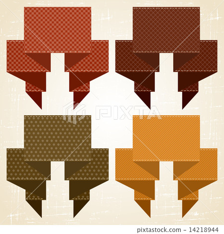 Textured speech bubbles and stickers set in retro style. Textured speech bubbles and stickers set in retro style. 14218944