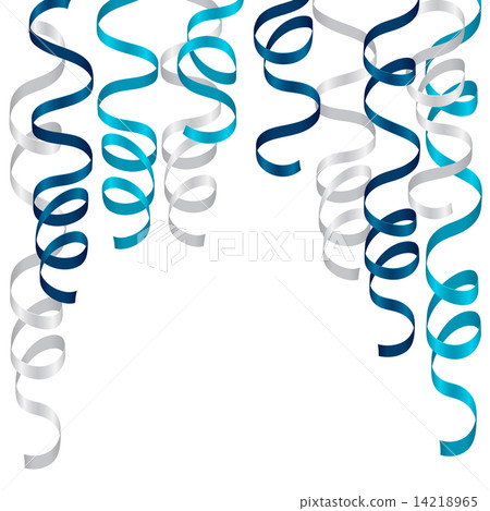 Shiny gradient curling streamers or party serpentine for design. 14218965