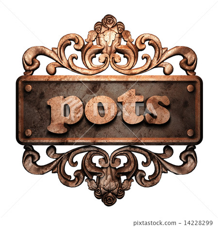 Word on bronze ornament Word on bronze ornament 14228299