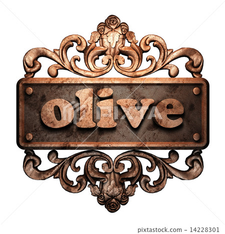 Word on bronze ornament Word on bronze ornament 14228301