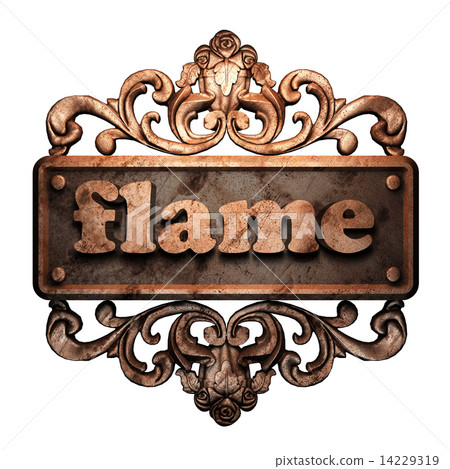 Word on bronze ornament Word on bronze ornament 14229319