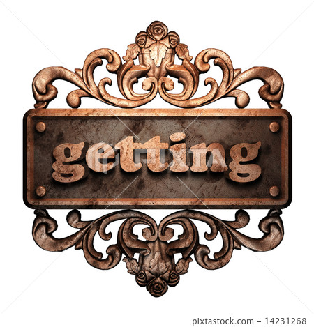 Word on bronze ornament Word on bronze ornament 14231268