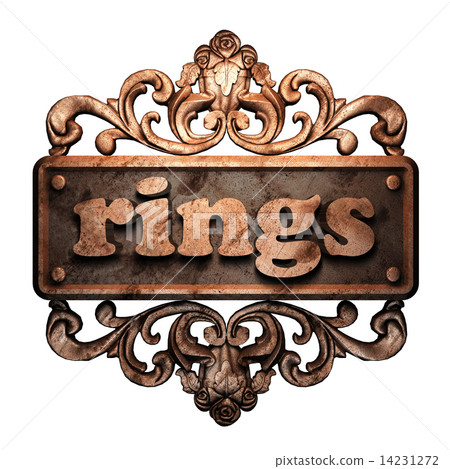 Word on bronze ornament Word on bronze ornament 14231272