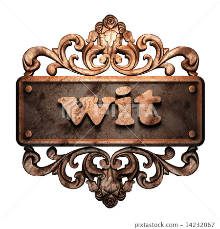Word on bronze ornament Word on bronze ornament 14232067