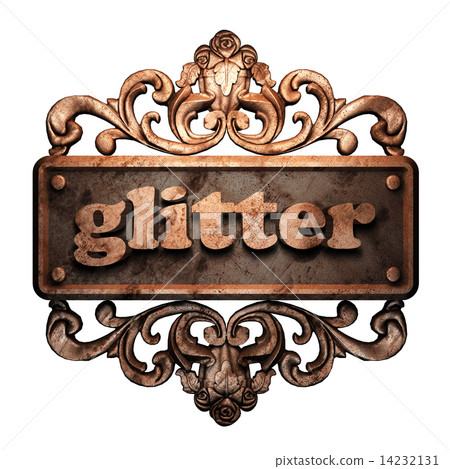 Word on bronze ornament Word on bronze ornament 14232131