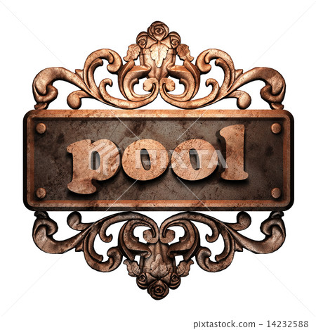 Word on bronze ornament Word on bronze ornament 14232588
