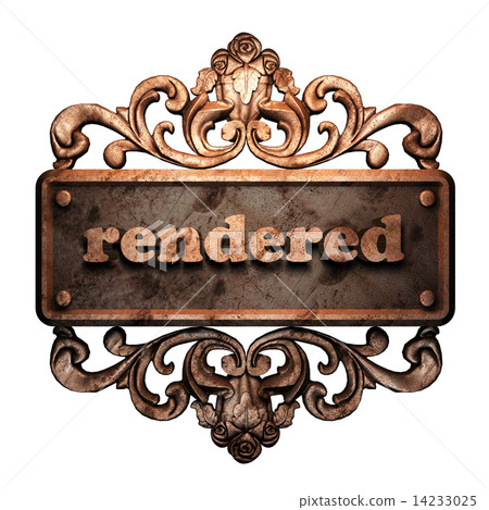 Word on bronze ornament 14233025