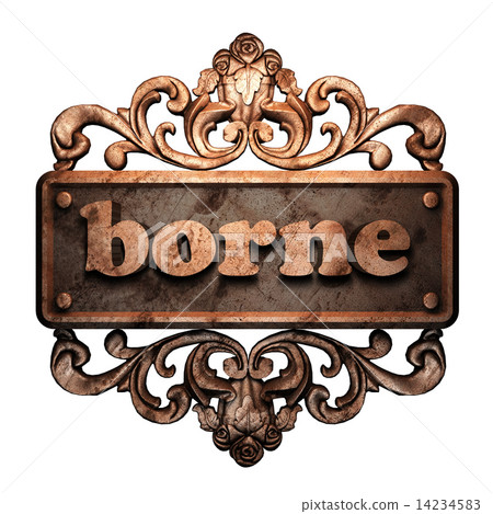 Word on bronze ornament Word on bronze ornament 14234583