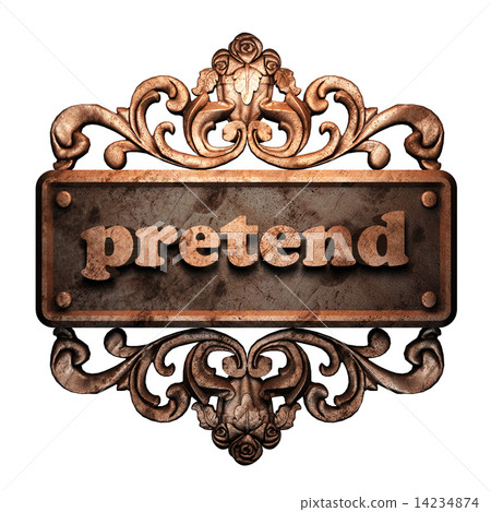 Word on bronze ornament 14234874