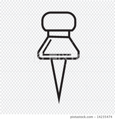push pin icon 14235474