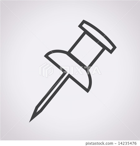 push pin icon 14235476