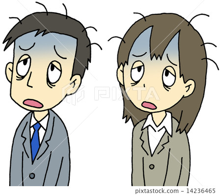 精疲力竭的男性女性 精疲力竭的男性女性 14236465