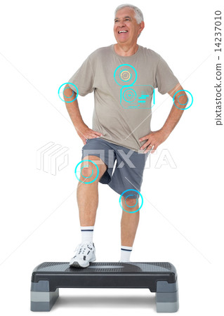 Composite image of full length portrait of a senior man 14237010