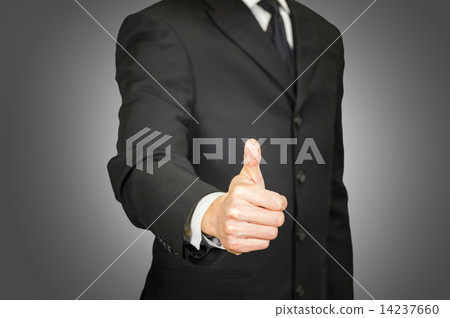 Businessman with thumbs up gesture 14237660