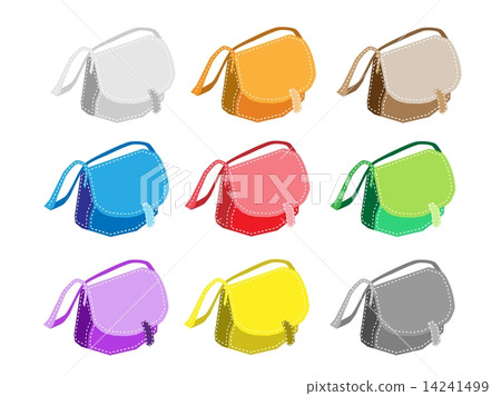 Colorful Illustration Set of Fashionable Womens Handbag 14241499