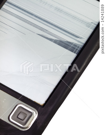 The broken electronic book (e-book reader) with the rejected screen 14241889