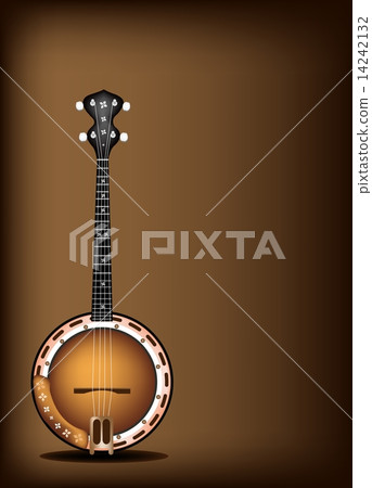 A Beautiful Banjo on Dark Brown Background A Beautiful Banjo on Dark Brown Background 14242132