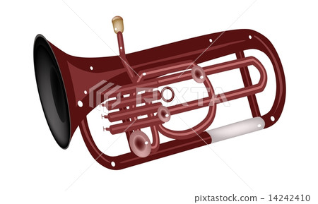 A Musical Euphonium Isolated on White Background 14242410