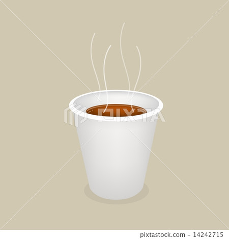 A Smoking Hot Coffee in Disposable Cup 14242715