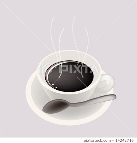 A Smoking Hot Coffee on Grey Background 14242716