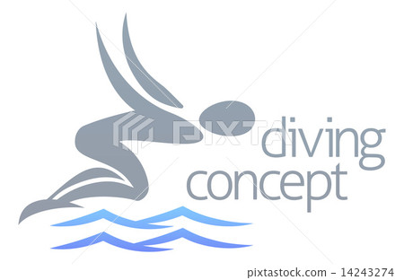 Swimmer diving concept Swimmer diving concept 14243274
