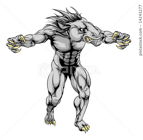 Horse scary sports mascot 14243277